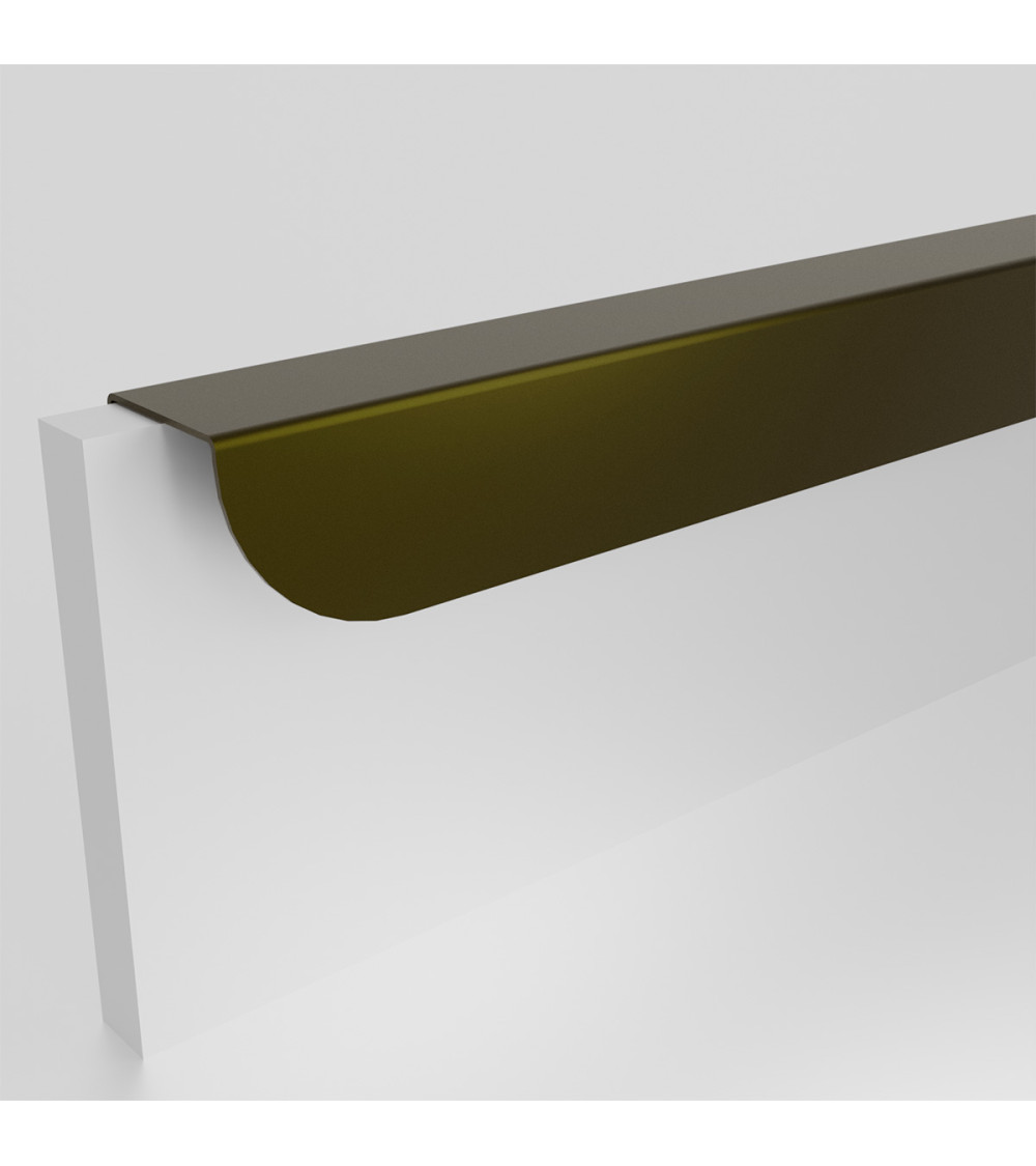 Poignée de meuble marron olive ZORIA allongée poignée design