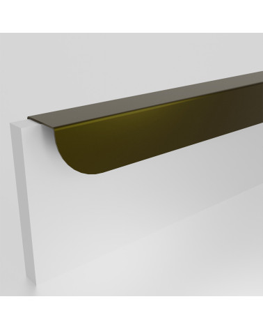 Poignée de meuble marron olive ZORIA allongée poignée design