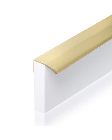 Poignée de meuble anode en or COSTA poignée design fixée sur le bord d'un panneau blanc