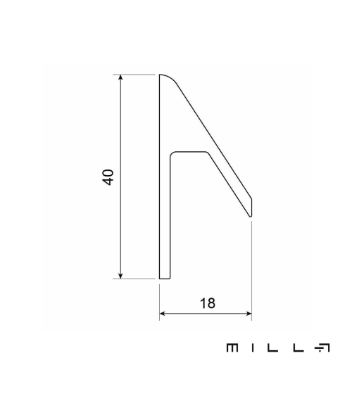 Poignée de meuble blanc brillant VERBA poignée design
