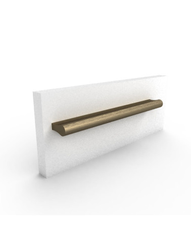 Poignée de meuble anode brossée MAKAO poignée design fixée sur un panneau