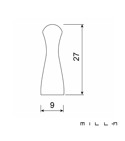 Poignée de meuble anode brossée AVERE poignée design