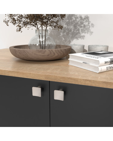 Bouton de meuble acier inoxydable SIENA poignée design monté sur un meuble