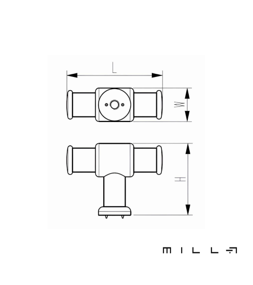 Bouton de meuble patine sur laiton GALIUM poignée design