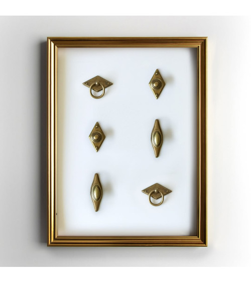 Bouton de meuble patine sur laiton MARS poignée design