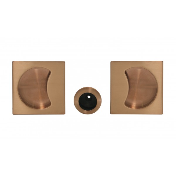 cup handle for sliding doors in a copper colour