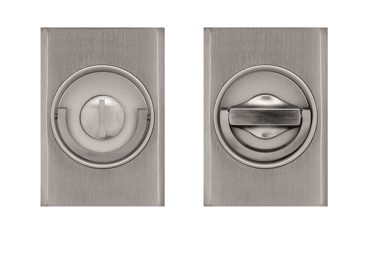 Recessed door handle made in brass, made in Italy by the manufacturer Mandelli