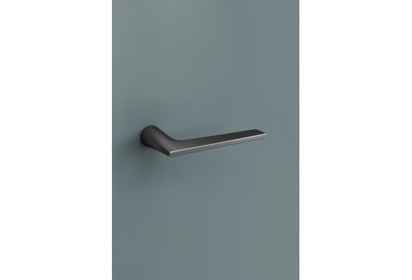 poignée de porte ultra design de couleur chrome brossé sans plaque