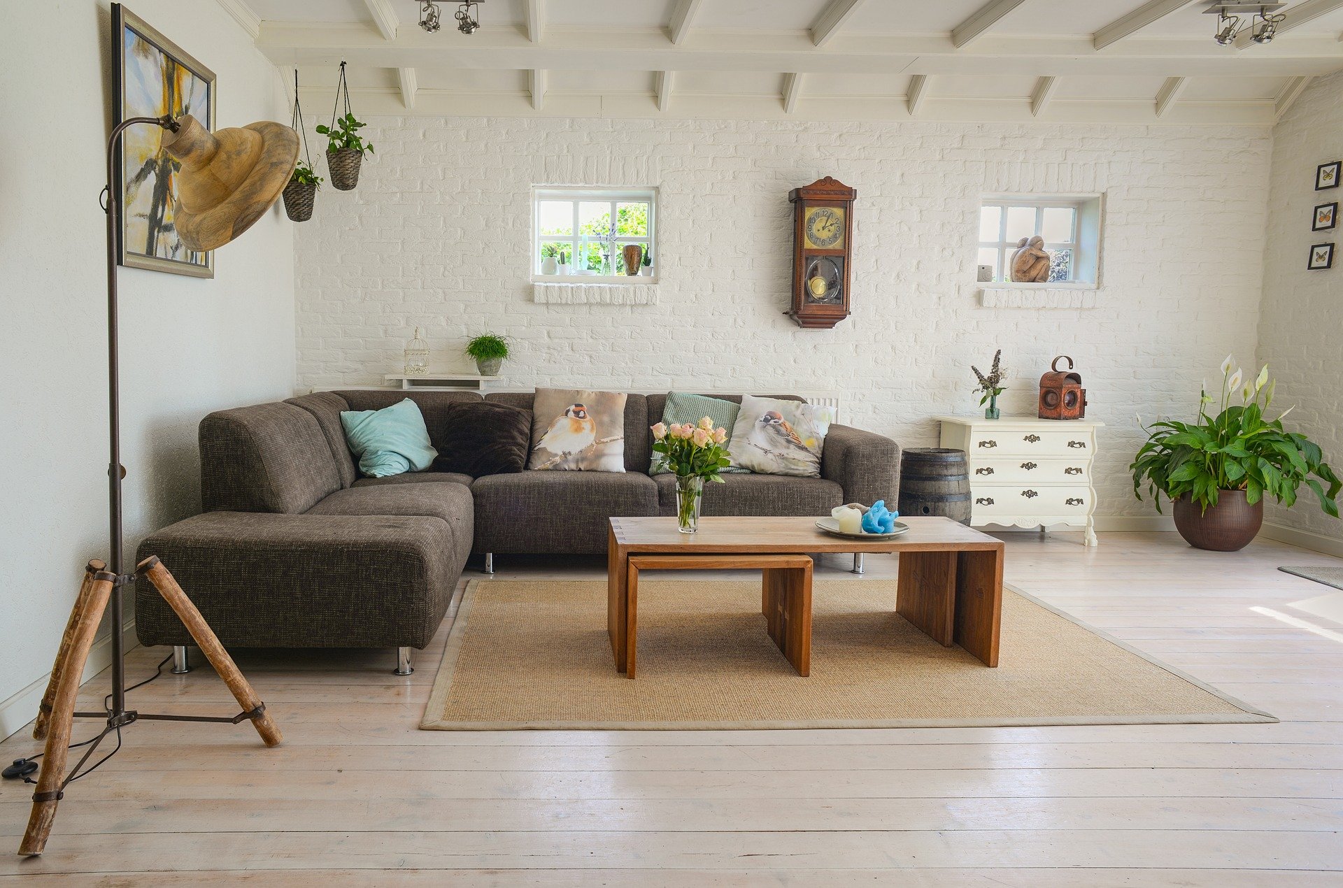 ideal cosy living room with design handles
