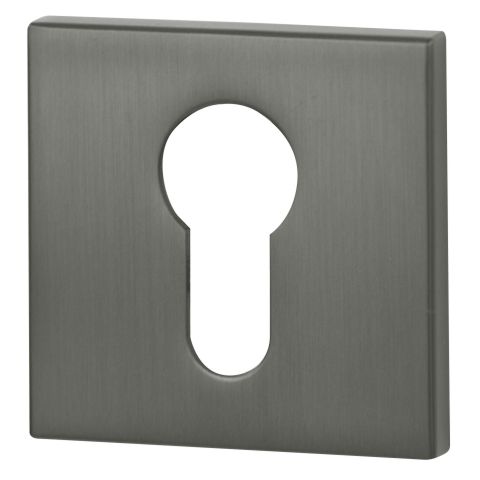 gun metal door rose matching the designer handle in gun metal finish