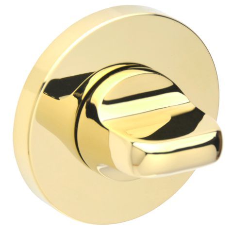Round polished gold rosette for WC or bathroom from Milla poignées
