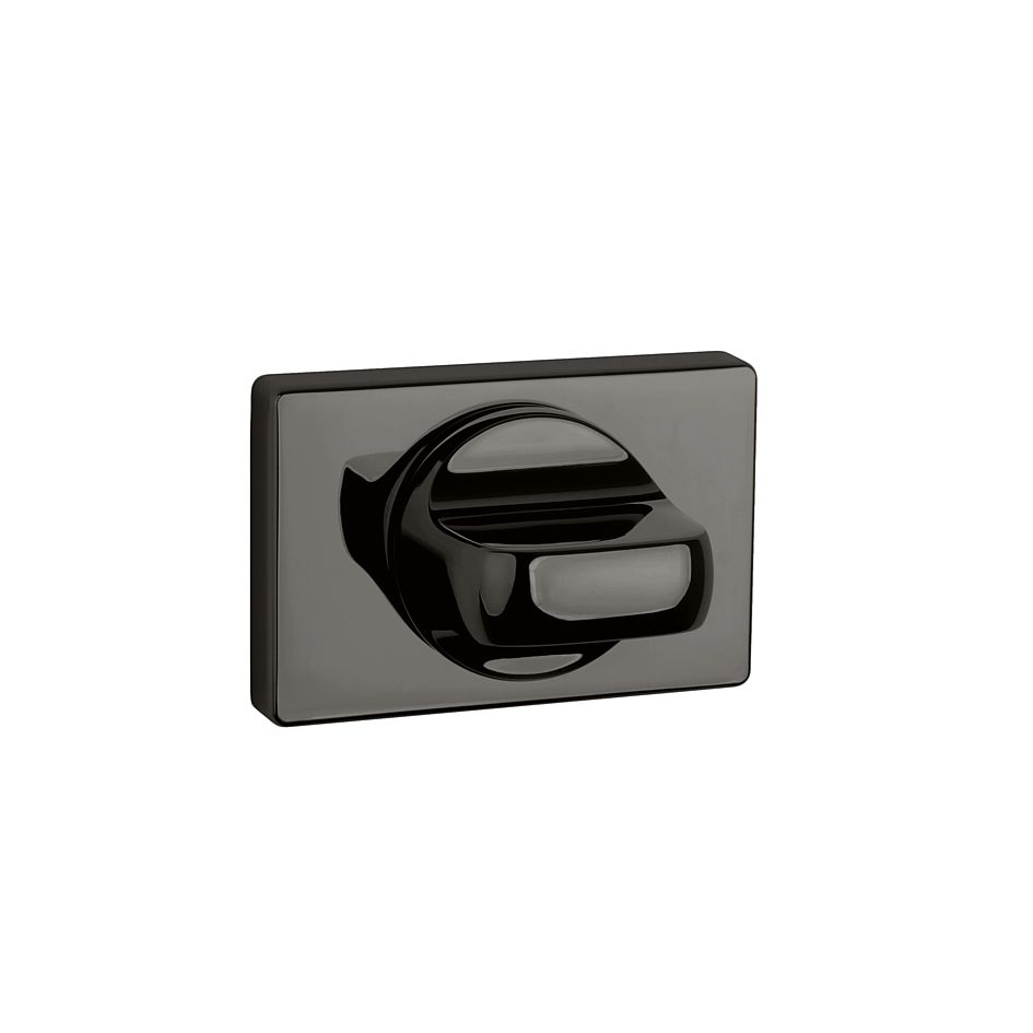Rectangular privacy closing rosette for original handles on a rectangular plate