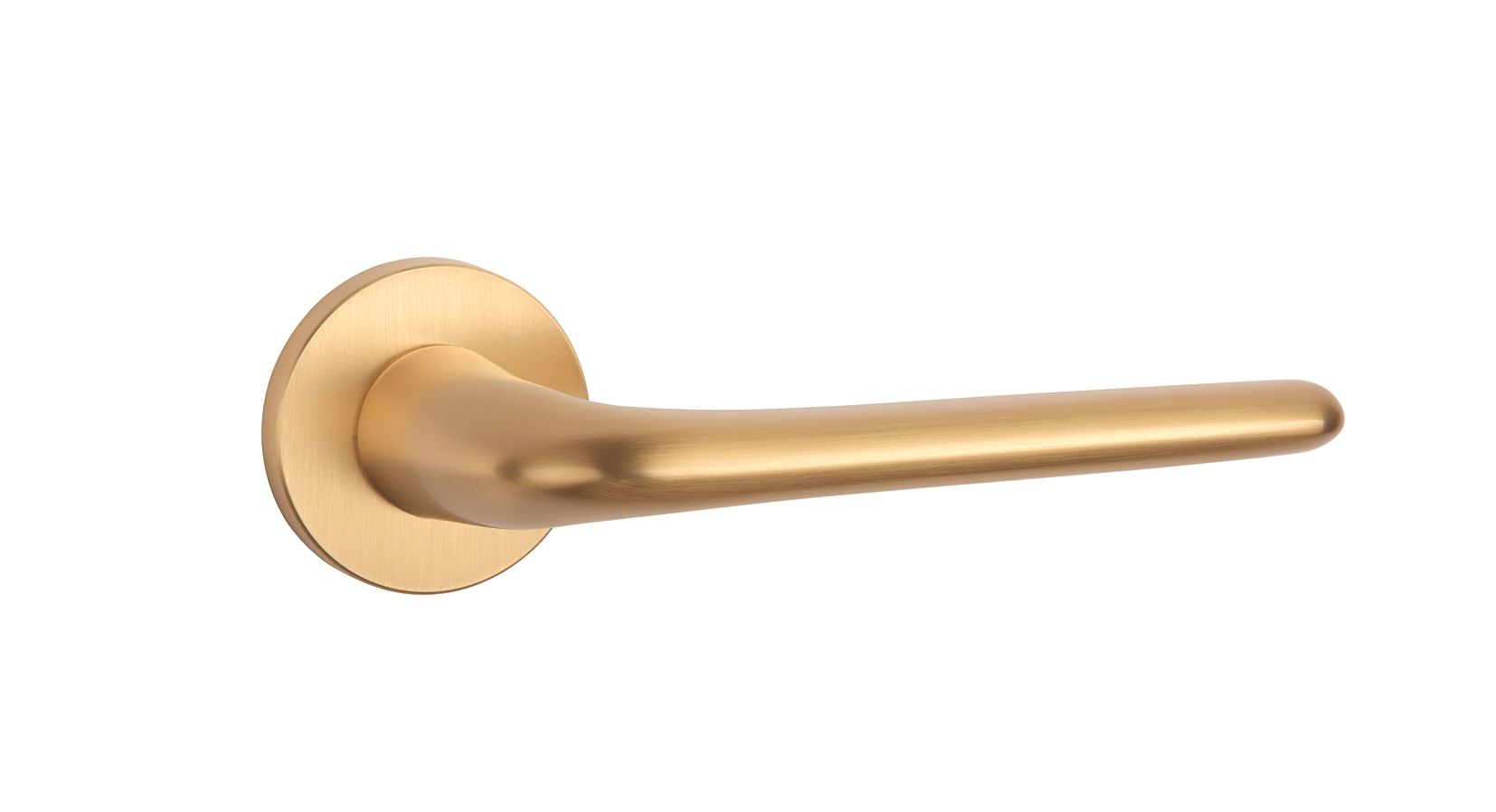 A beautiful matt gold handle for a design style, available for sale on Milla Poignées