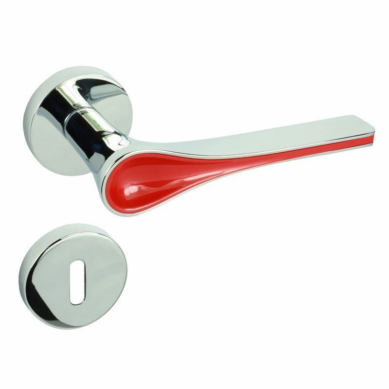 Polaris door handle available in white, black and red from Milla poignées