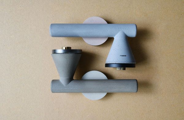 Door handle by the Mandelli brand, an Italian manufacturer offering design and highly original handles