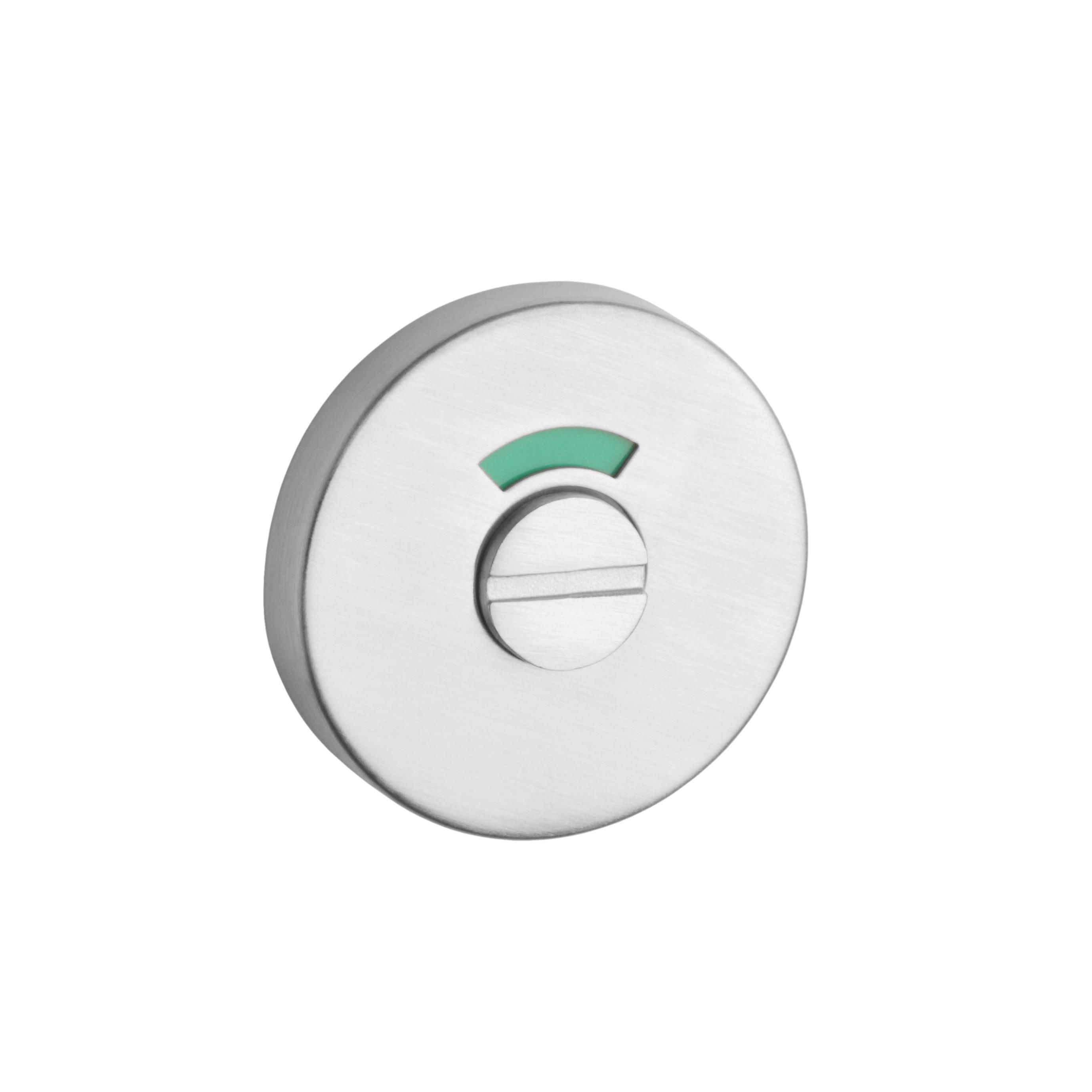 Privacy closing rosette with free/occupied indicator for a commercial handle in stainless steel from Milla poignées