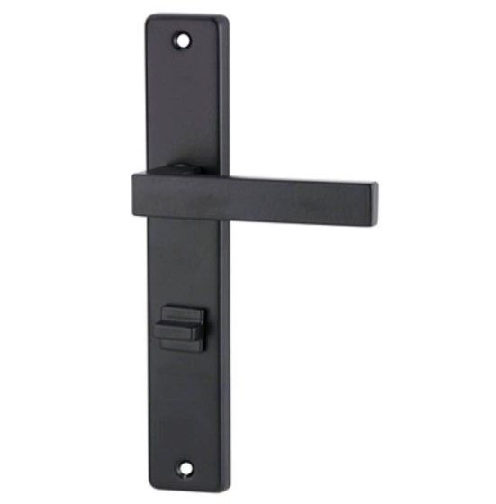 Black interior handle on longitudinal backplate