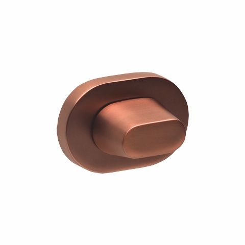door rose for WC in a copper finish on an oval plate, an original design