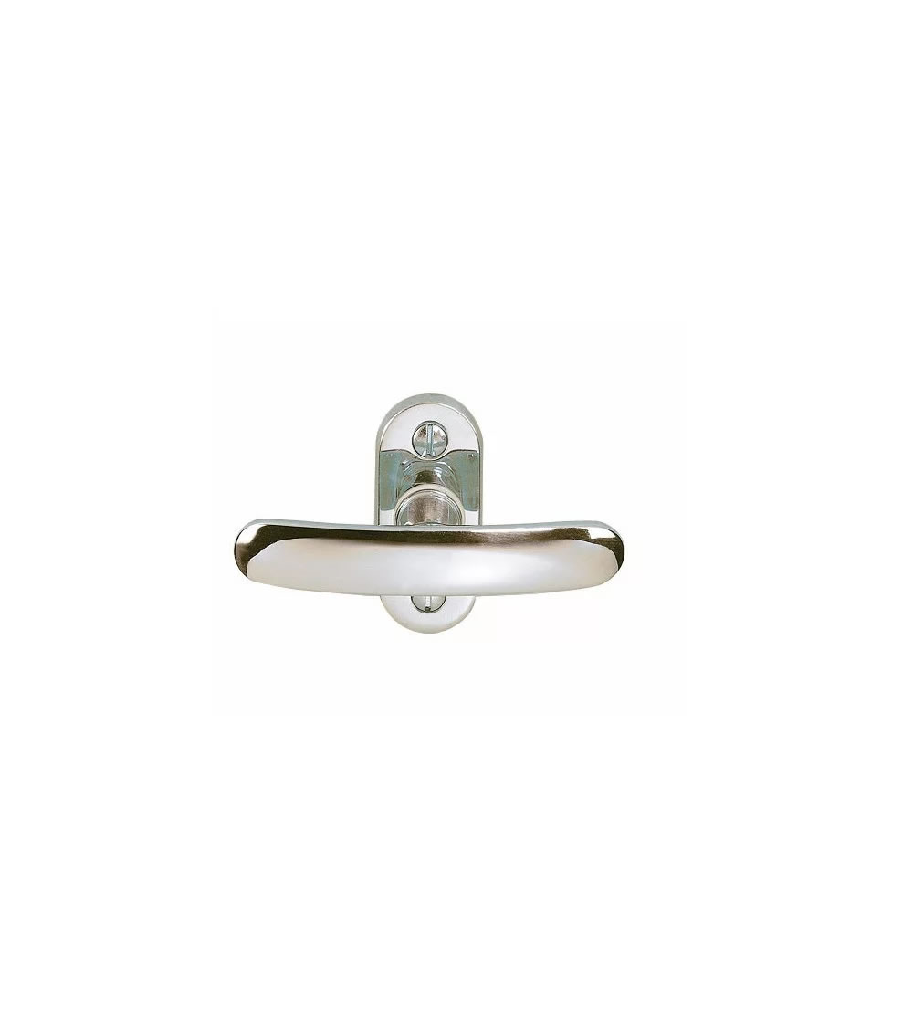 classic-style window espagnolette bolt available in a polished chrome finish