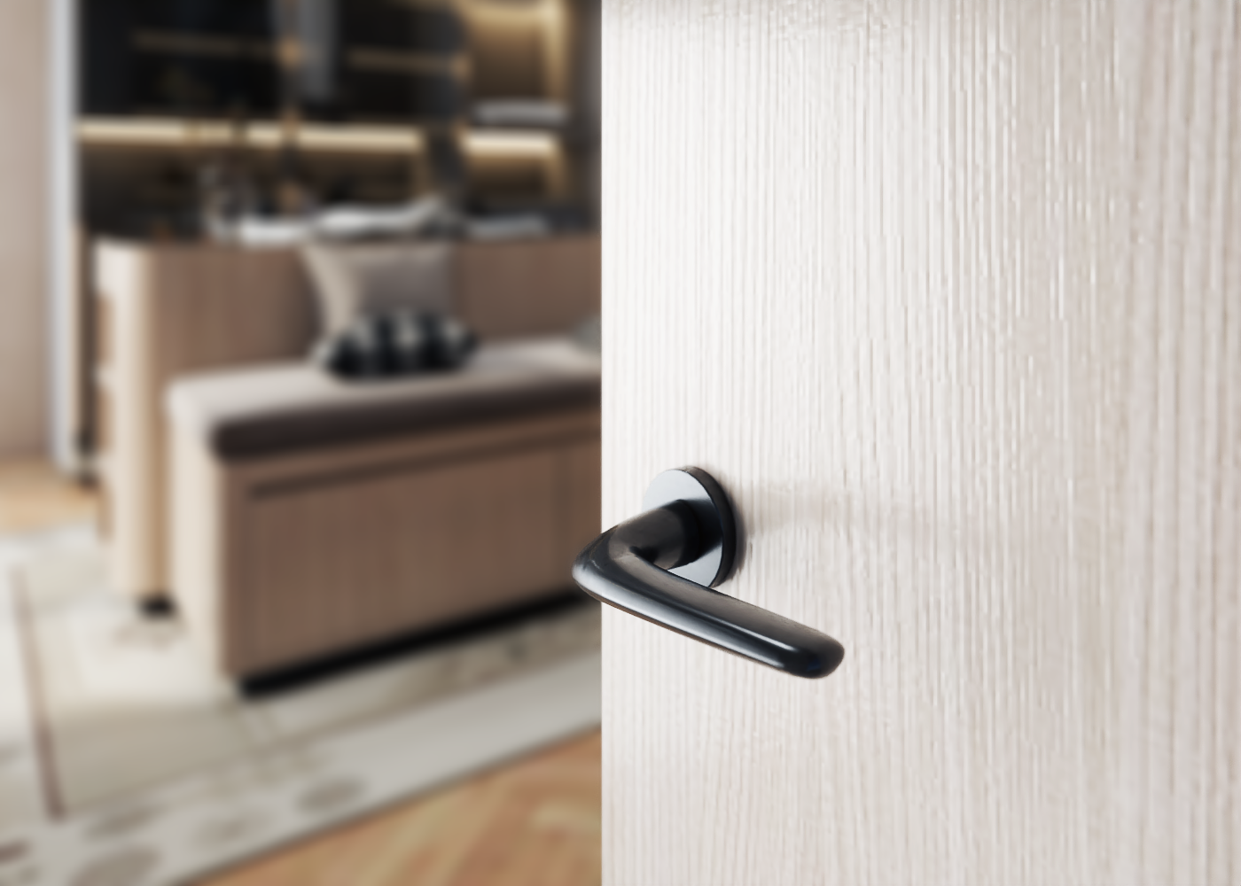black azalia door handle