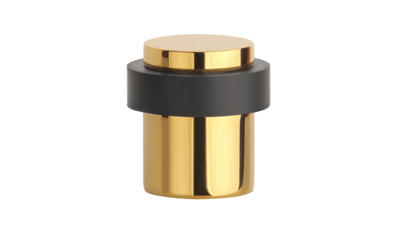 polished brass door stop 1718