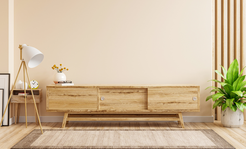 solid wood TV unit