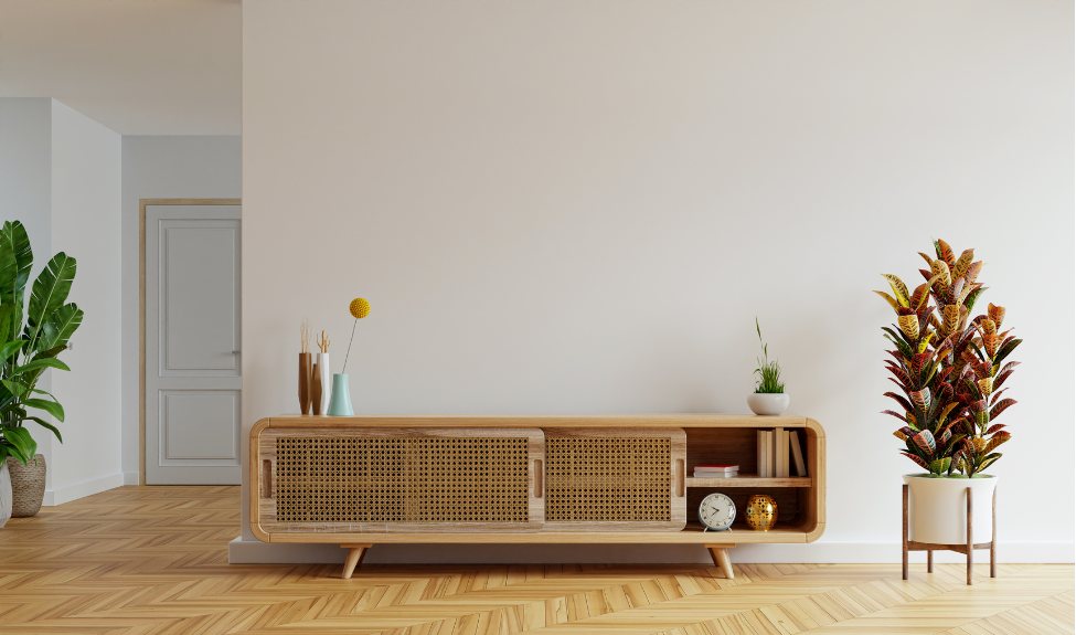 rattan TV unit