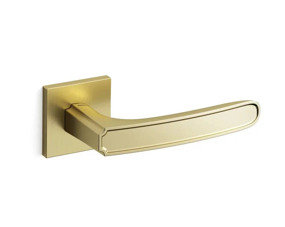 MANDELLI FRAME brass door handle