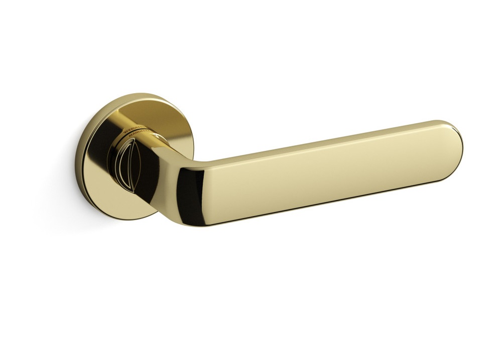 Mandelli PP33 polished gold designer door handle