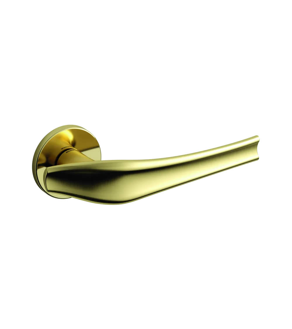 Ultra design interior handle with a modern and abstract inspiration, made in brass